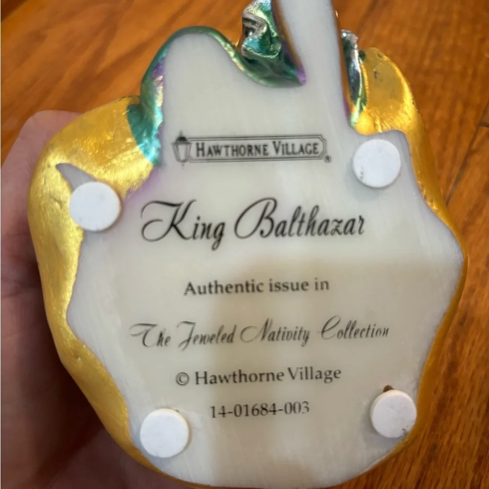 Vintage Hawthorne Village The Jeweled Nativity Collection King Balthazar